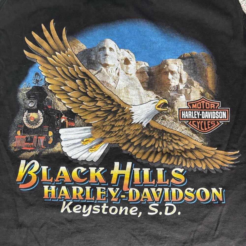 Vintage Y2K Harley Davidson Motorcycles Black Hills SD Tank Top XL 2000 Shirt